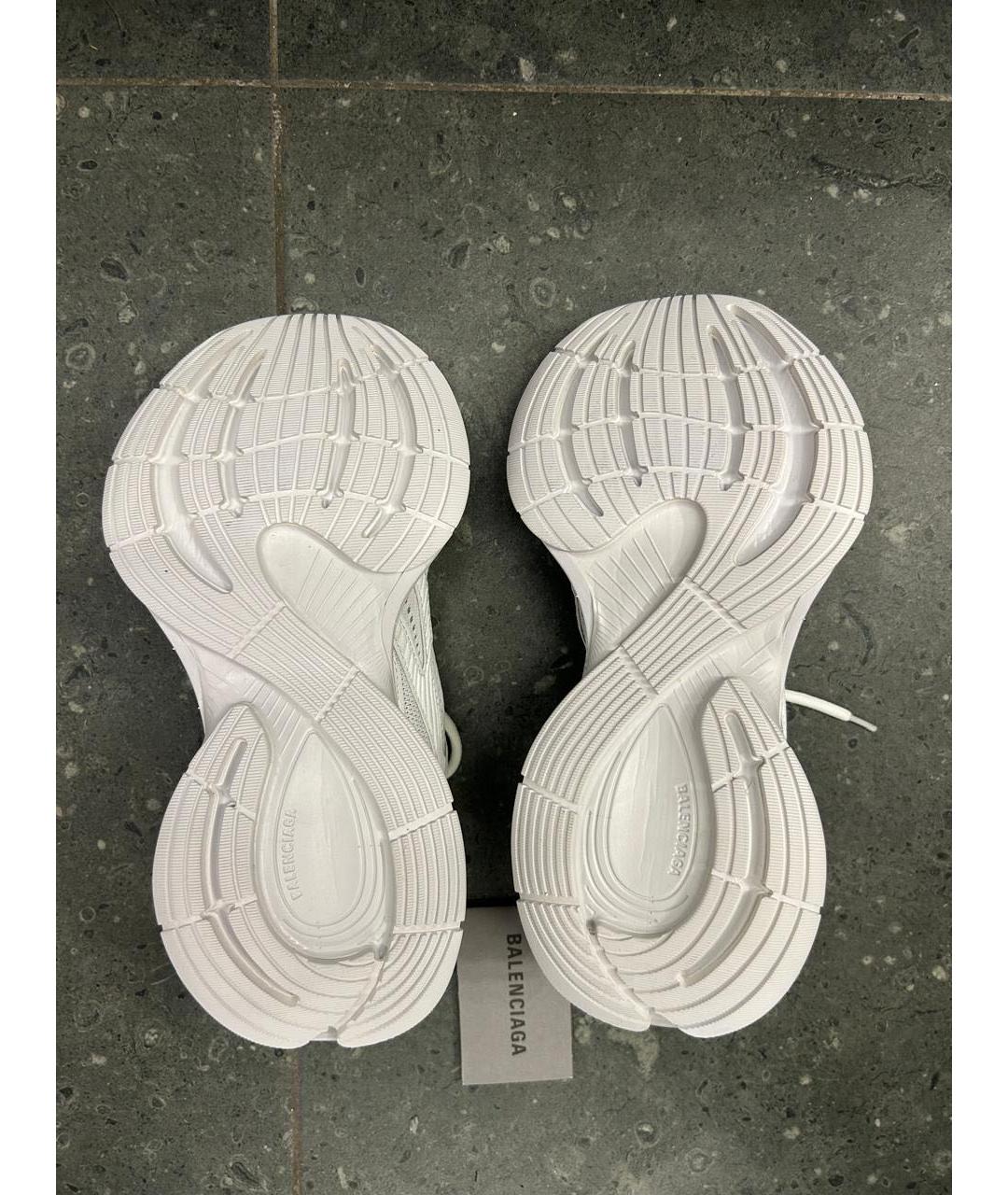 BALENCIAGA Белые текстильные низкие кроссовки / кеды, фото 2