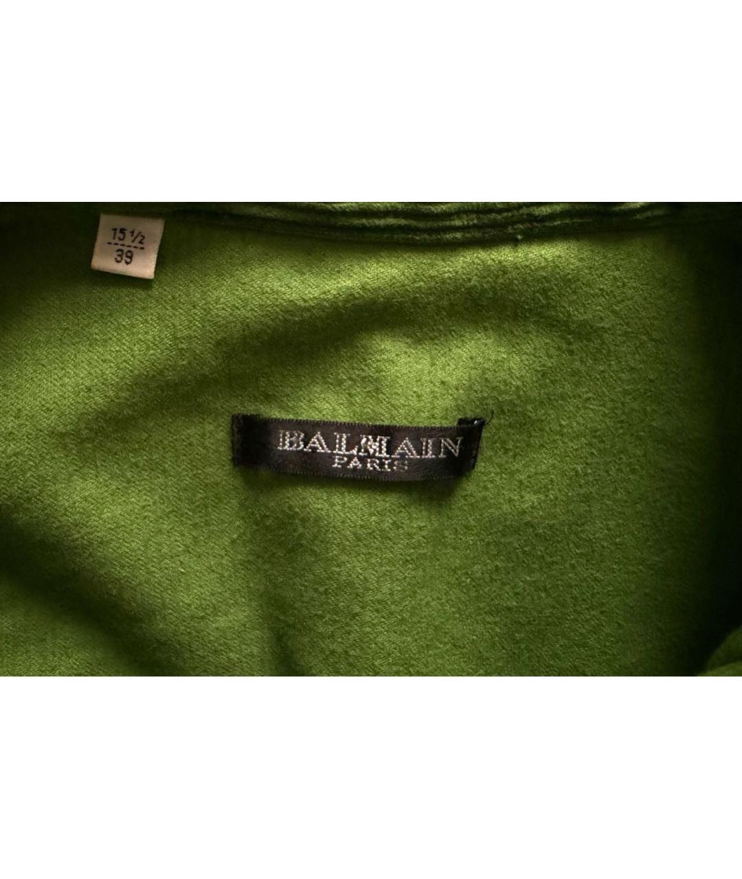 BALMAIN Зеленая классическая рубашка, фото 3