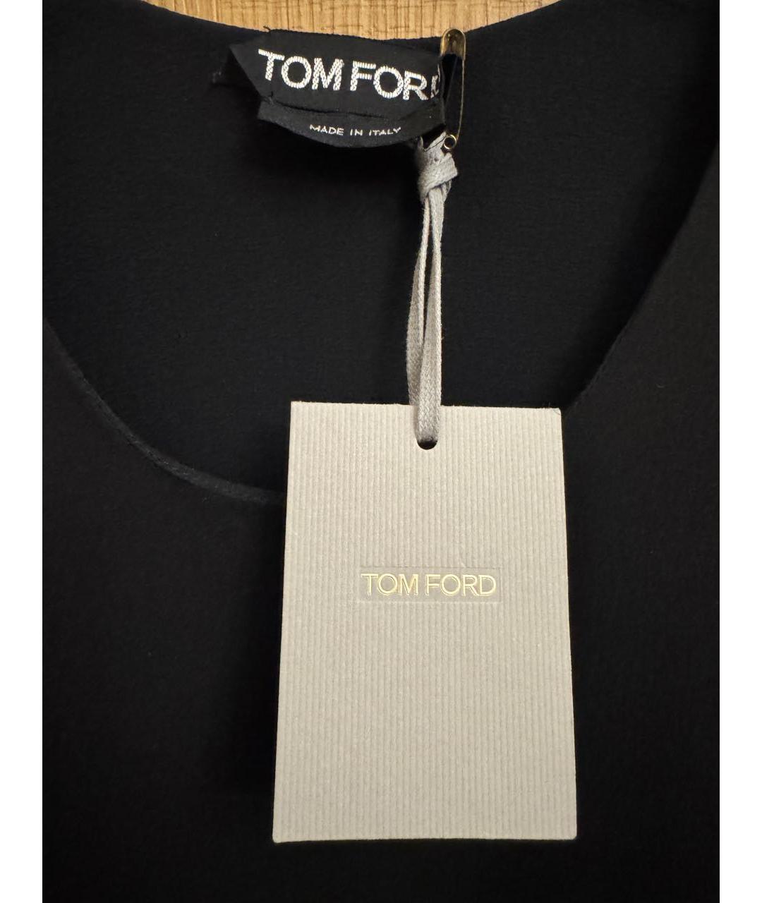 TOM FORD Черная шелковая майка, фото 3