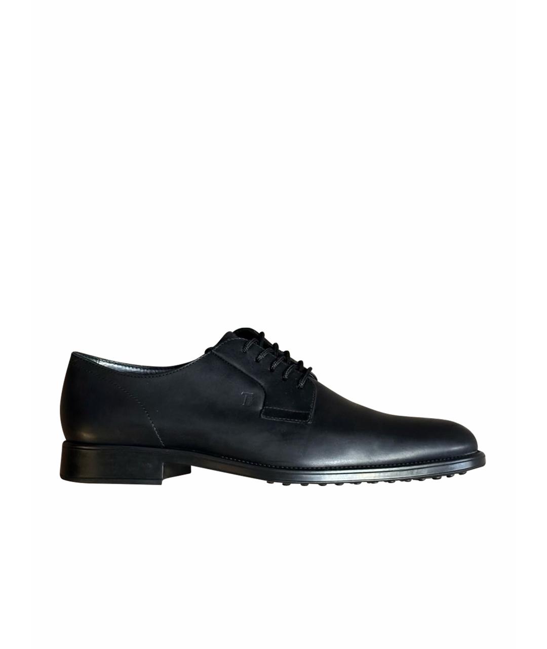 TOD'S Черные кожаные туфли, фото 1