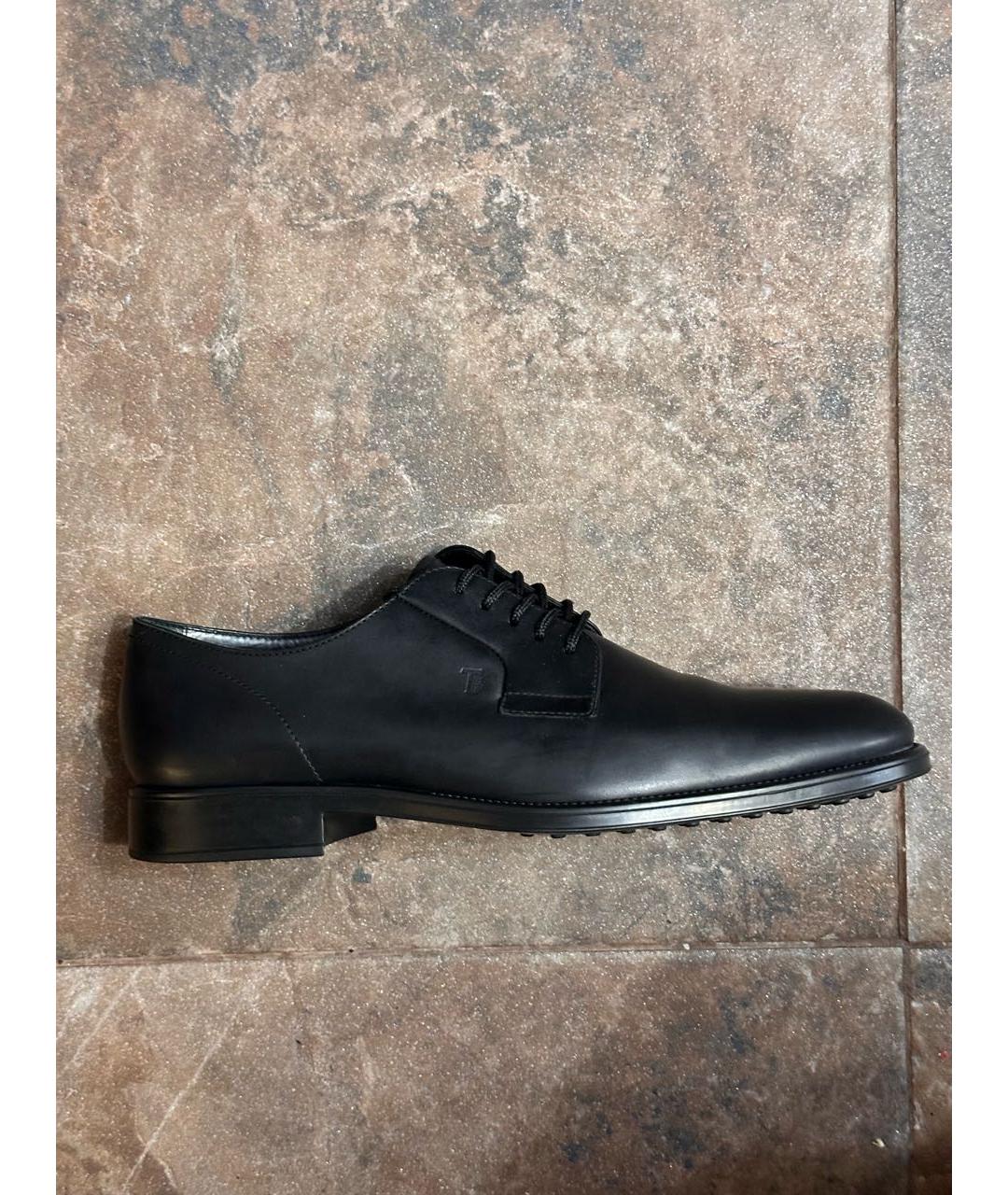 TOD'S Черные кожаные туфли, фото 5
