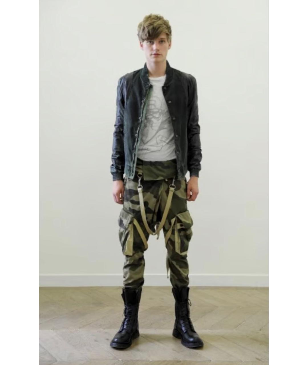 BALMAIN Зеленые хлопко-эластановые брюки чинос, фото 8