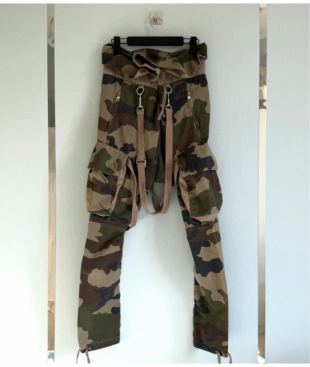 BALMAIN Зеленые хлопко-эластановые брюки чинос, фото 9