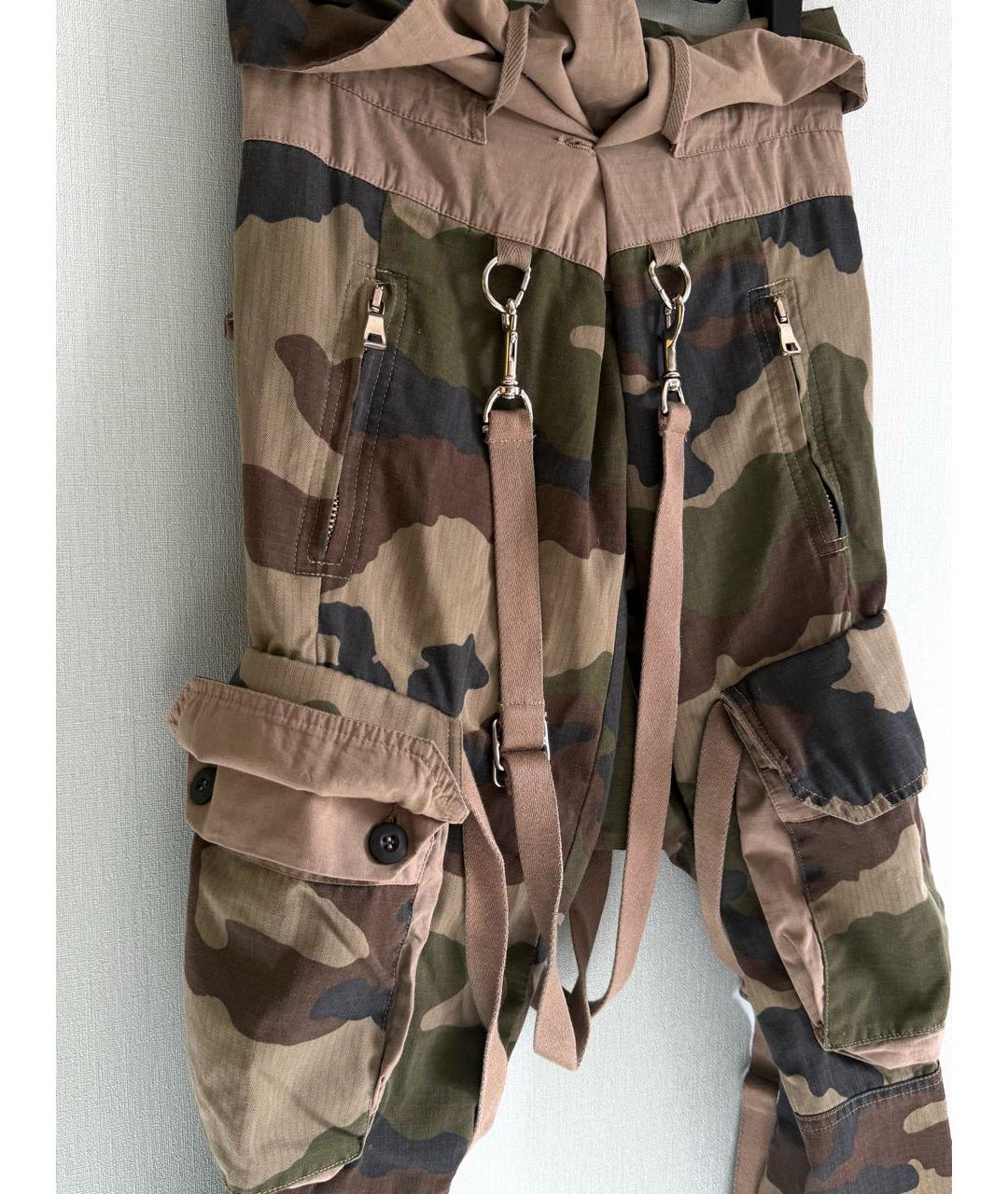 BALMAIN Зеленые хлопко-эластановые брюки чинос, фото 4