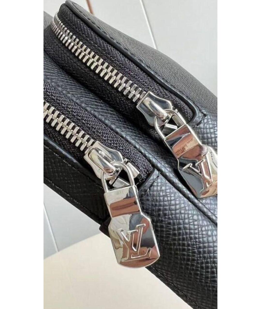 LOUIS VUITTON Черная барсетка, фото 6