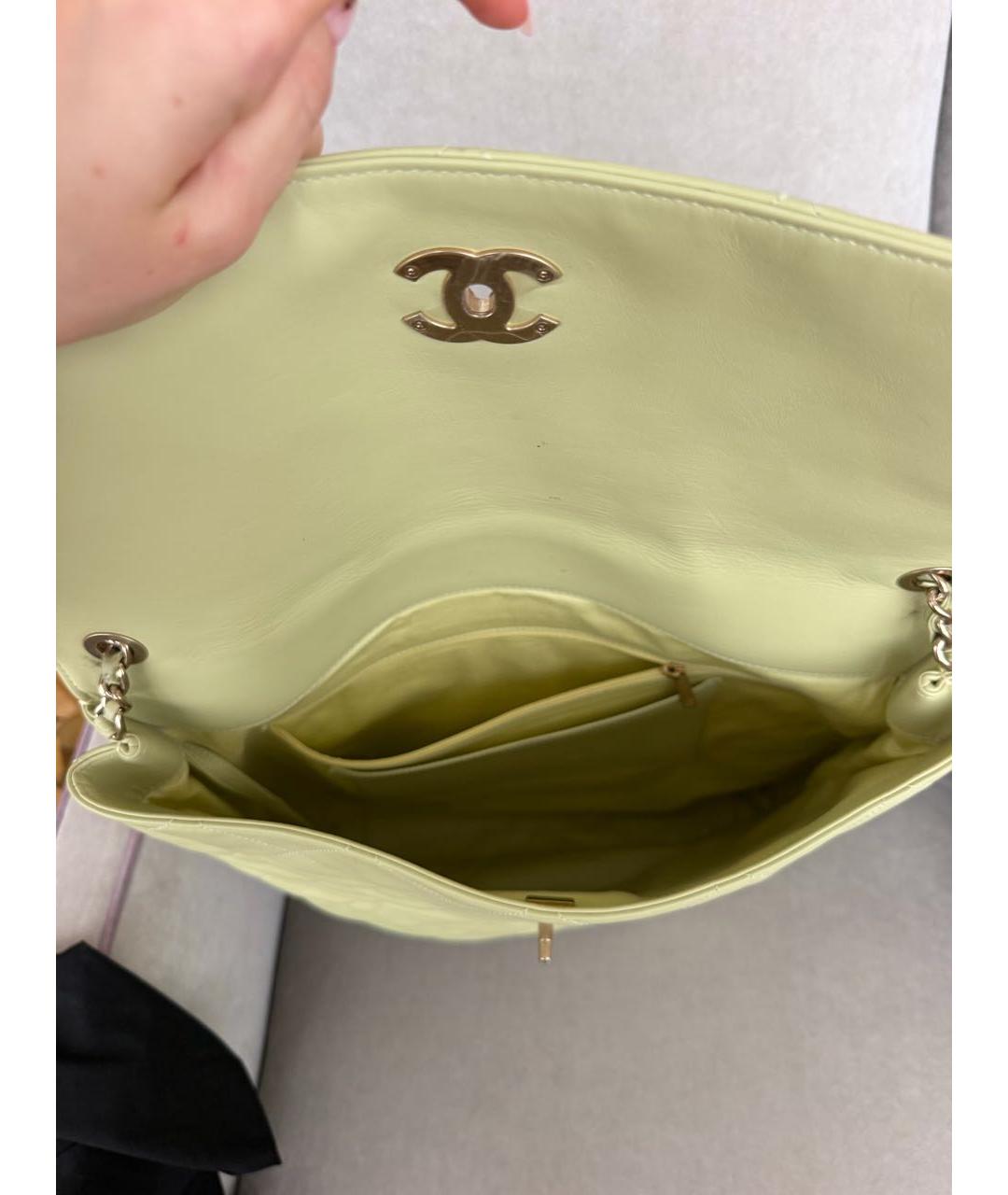 CHANEL Горчичная кожаная сумка тоут, фото 2
