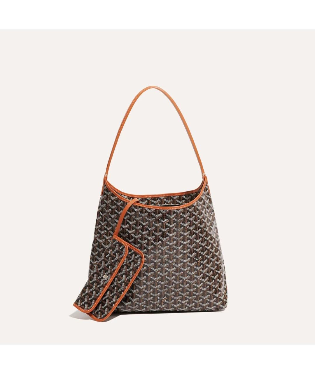 GOYARD Коричневая сумка через плечо из канвы, фото 3