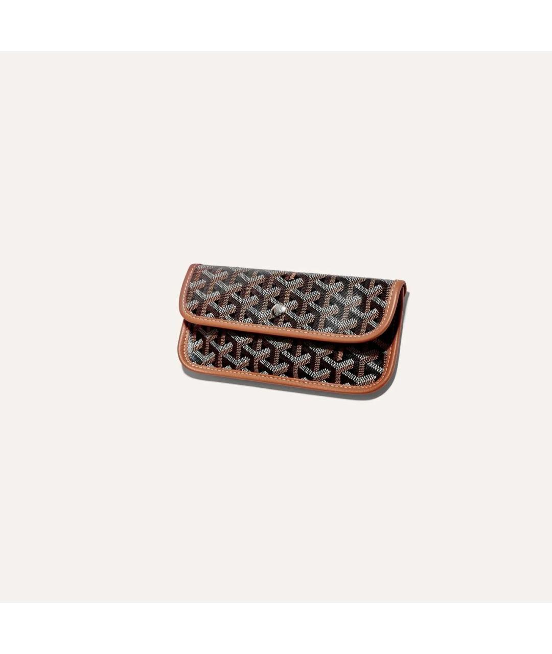 GOYARD Коричневая сумка через плечо из канвы, фото 4