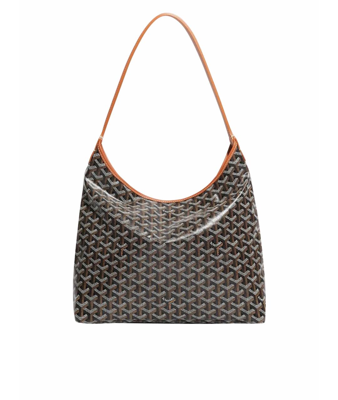 GOYARD Коричневая сумка через плечо из канвы, фото 1