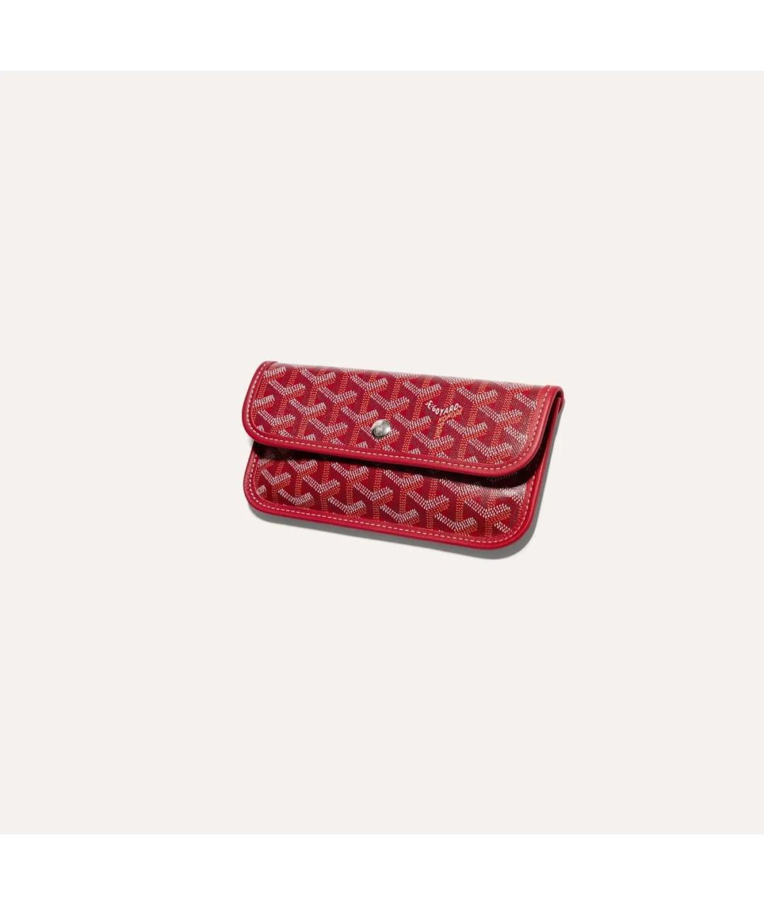 GOYARD Красная сумка через плечо из канвы, фото 4