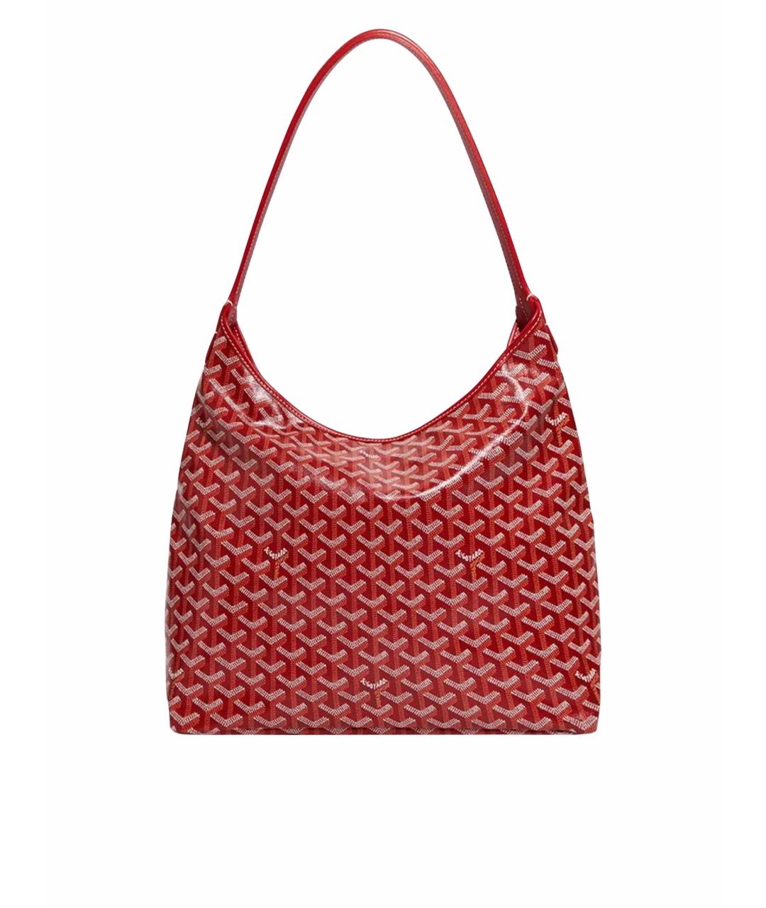 GOYARD Красная сумка через плечо из канвы, фото 1