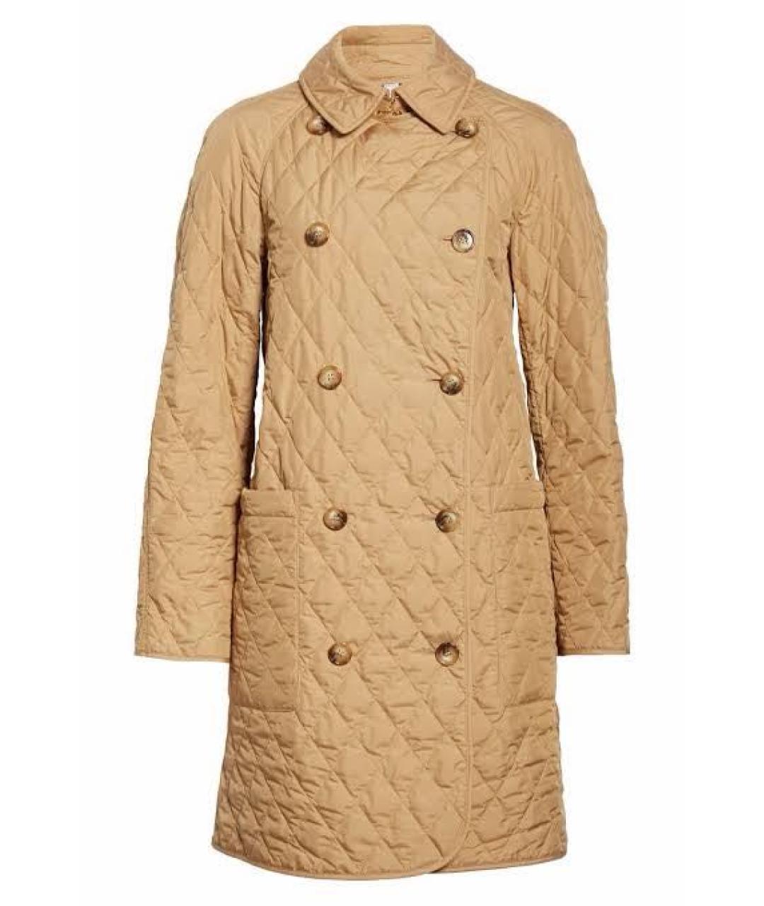 BURBERRY Бежевая полиэстеровая куртка, фото 1