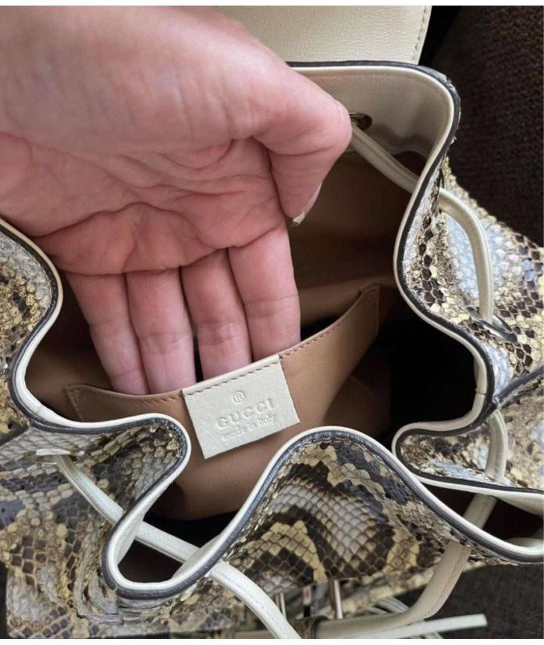GUCCI Рюкзак из кожи питона, фото 5