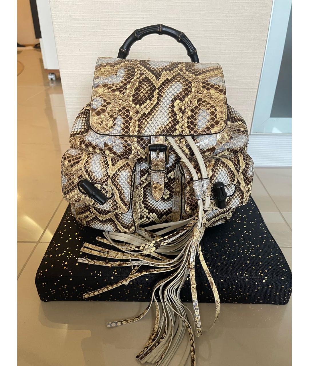 GUCCI Рюкзак из кожи питона, фото 7