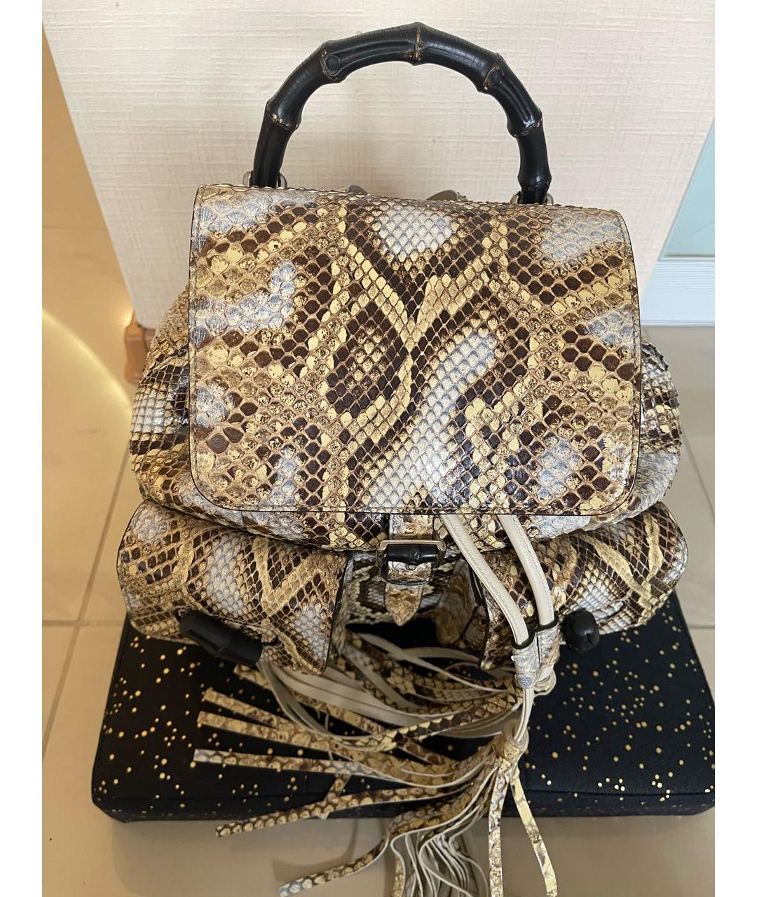 GUCCI Рюкзак из кожи питона, фото 6