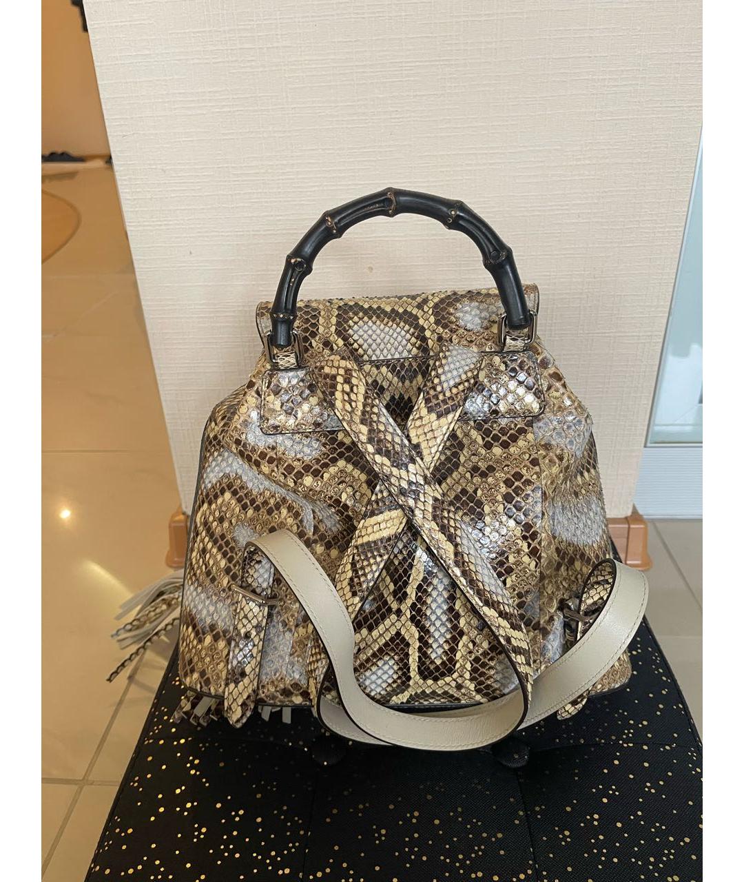 GUCCI Рюкзак из кожи питона, фото 3