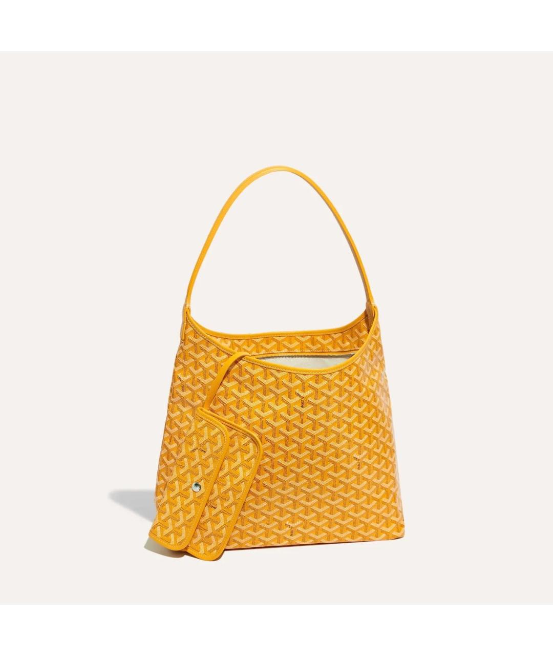 GOYARD Желтая сумка через плечо из канвы, фото 3