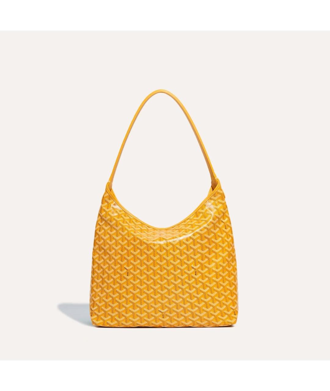 GOYARD Желтая сумка через плечо из канвы, фото 5