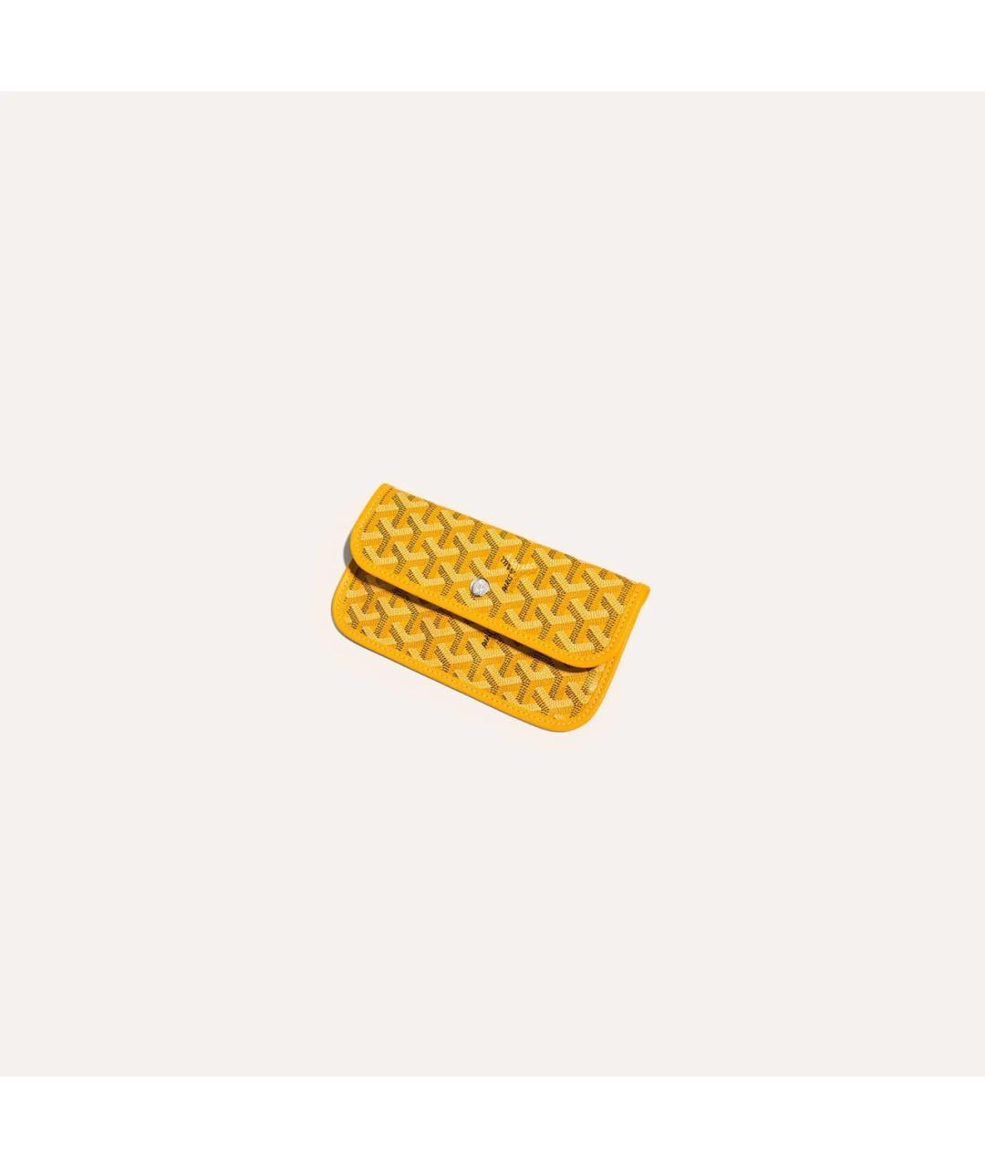 GOYARD Желтая сумка через плечо из канвы, фото 4