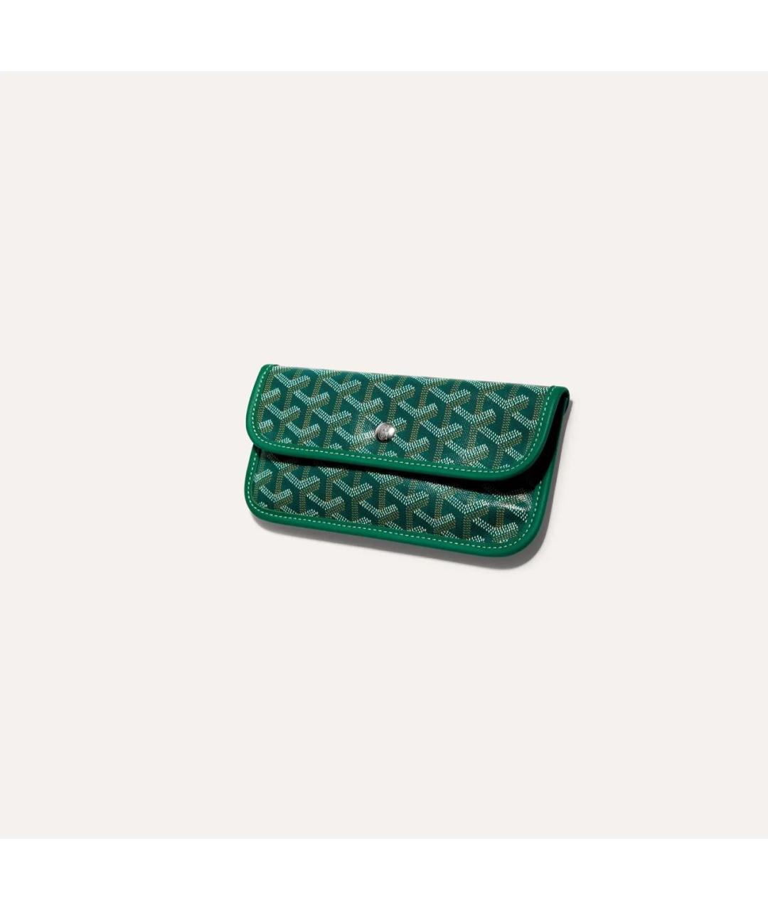 GOYARD Зеленая сумка через плечо из канвы, фото 4