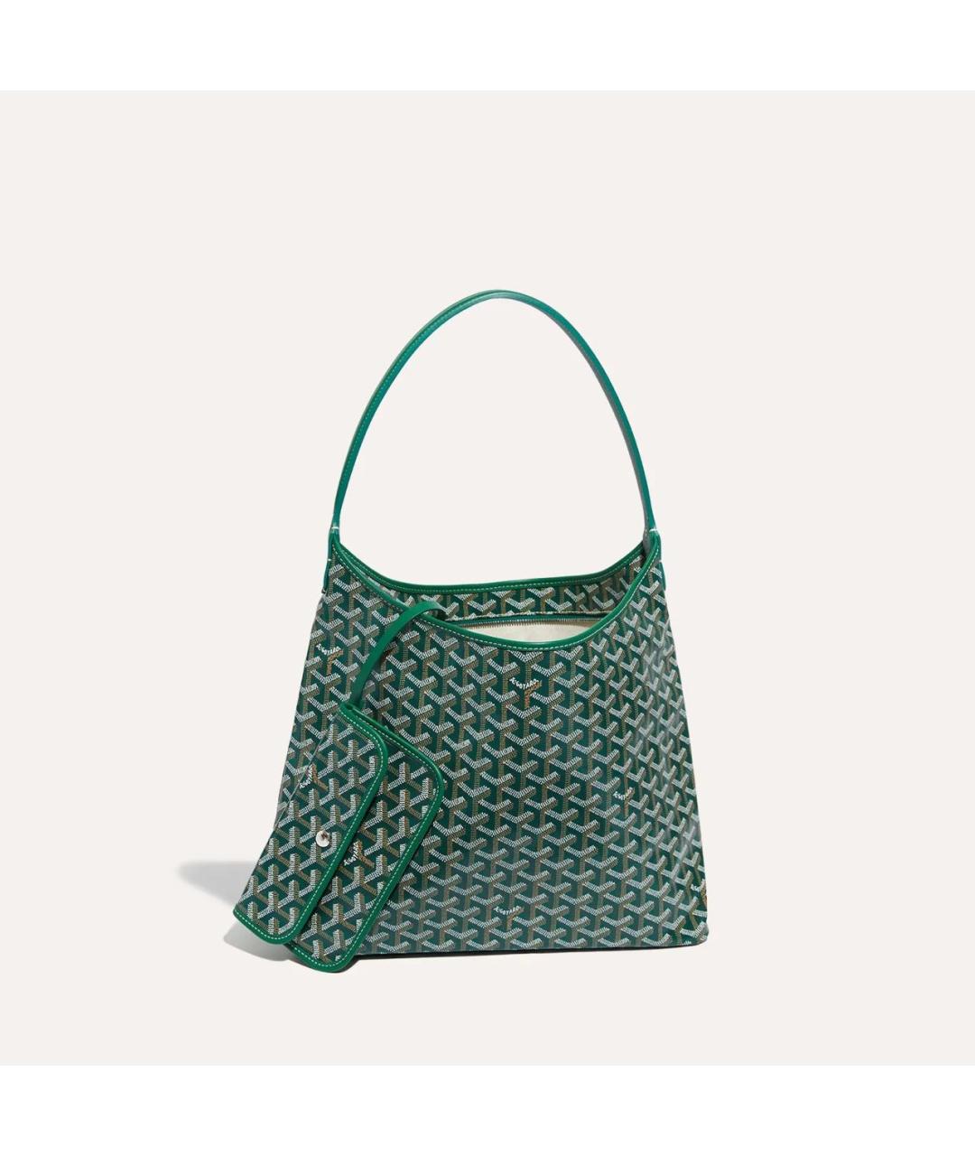 GOYARD Зеленая сумка через плечо из канвы, фото 3