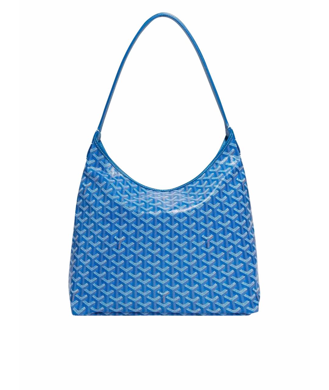 GOYARD Голубая сумка через плечо из канвы, фото 1