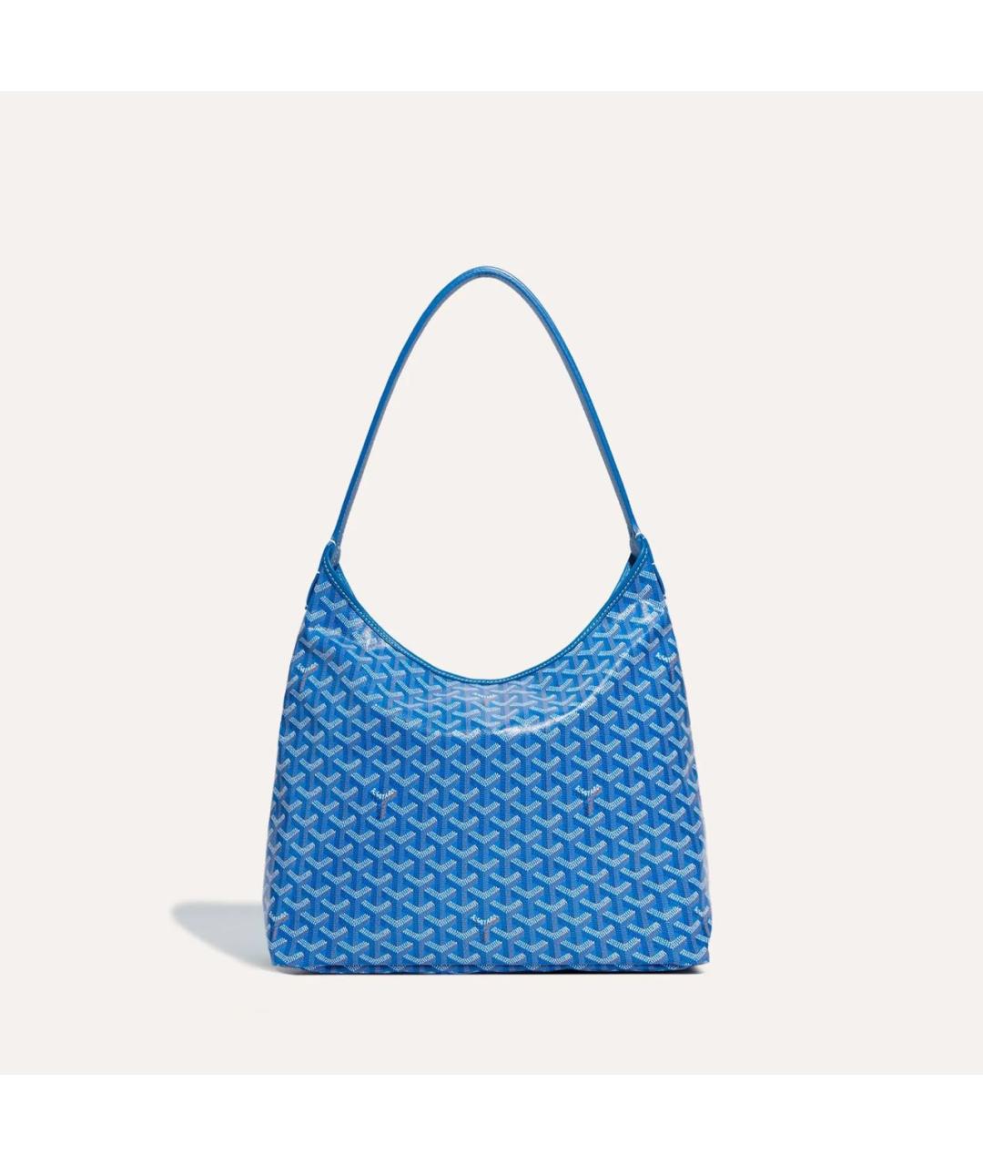 GOYARD Голубая сумка через плечо из канвы, фото 5