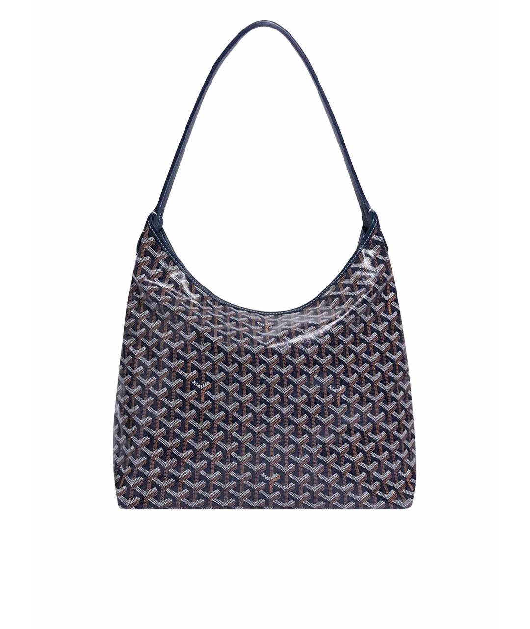 GOYARD Темно-синяя сумка через плечо из канвы, фото 1