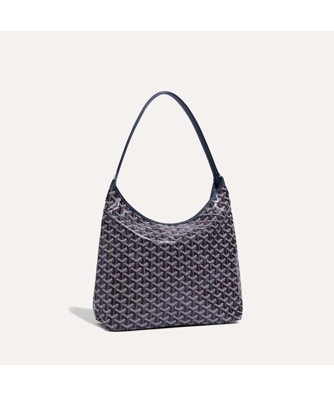 GOYARD Темно-синяя сумка через плечо из канвы, фото 2
