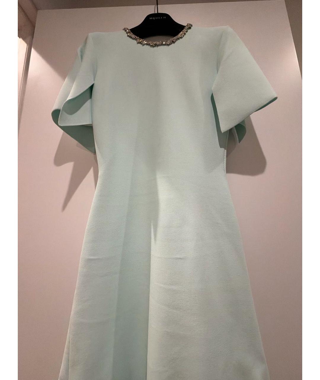ALEXANDER MCQUEEN Бирюзовое вечернее платье, фото 4