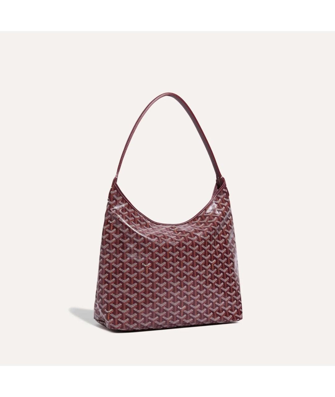 GOYARD Бордовая сумка через плечо из канвы, фото 2