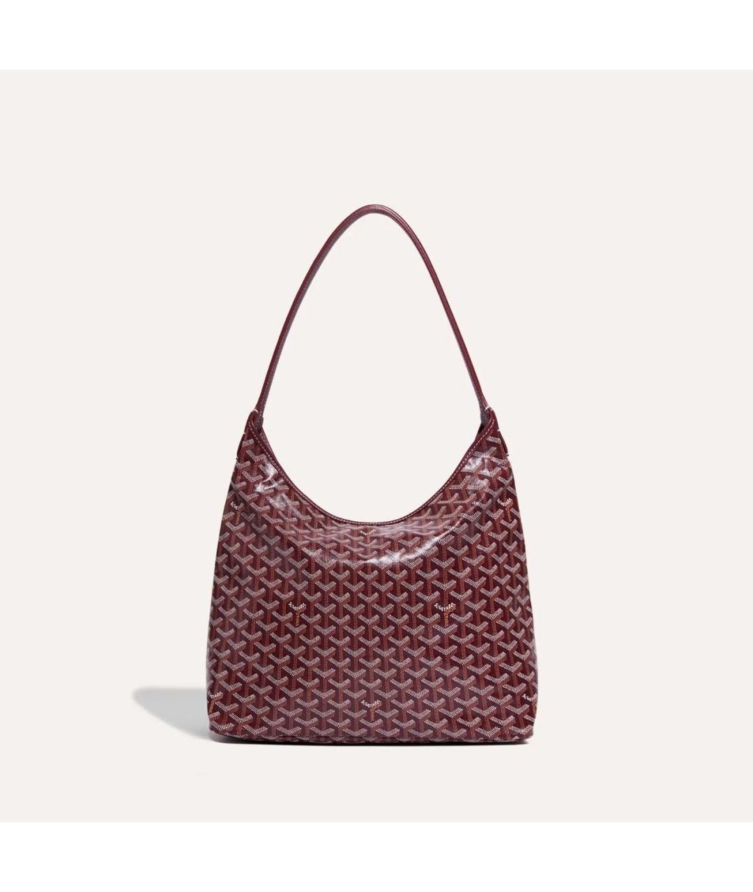 GOYARD Бордовая сумка через плечо из канвы, фото 5