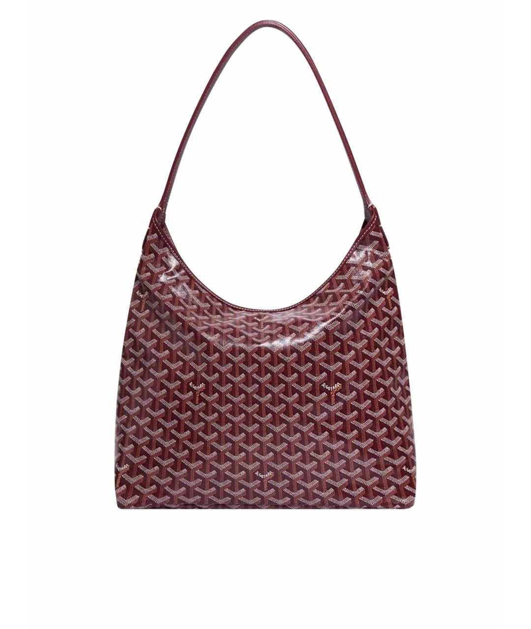 GOYARD Бордовая сумка через плечо из канвы, фото 1