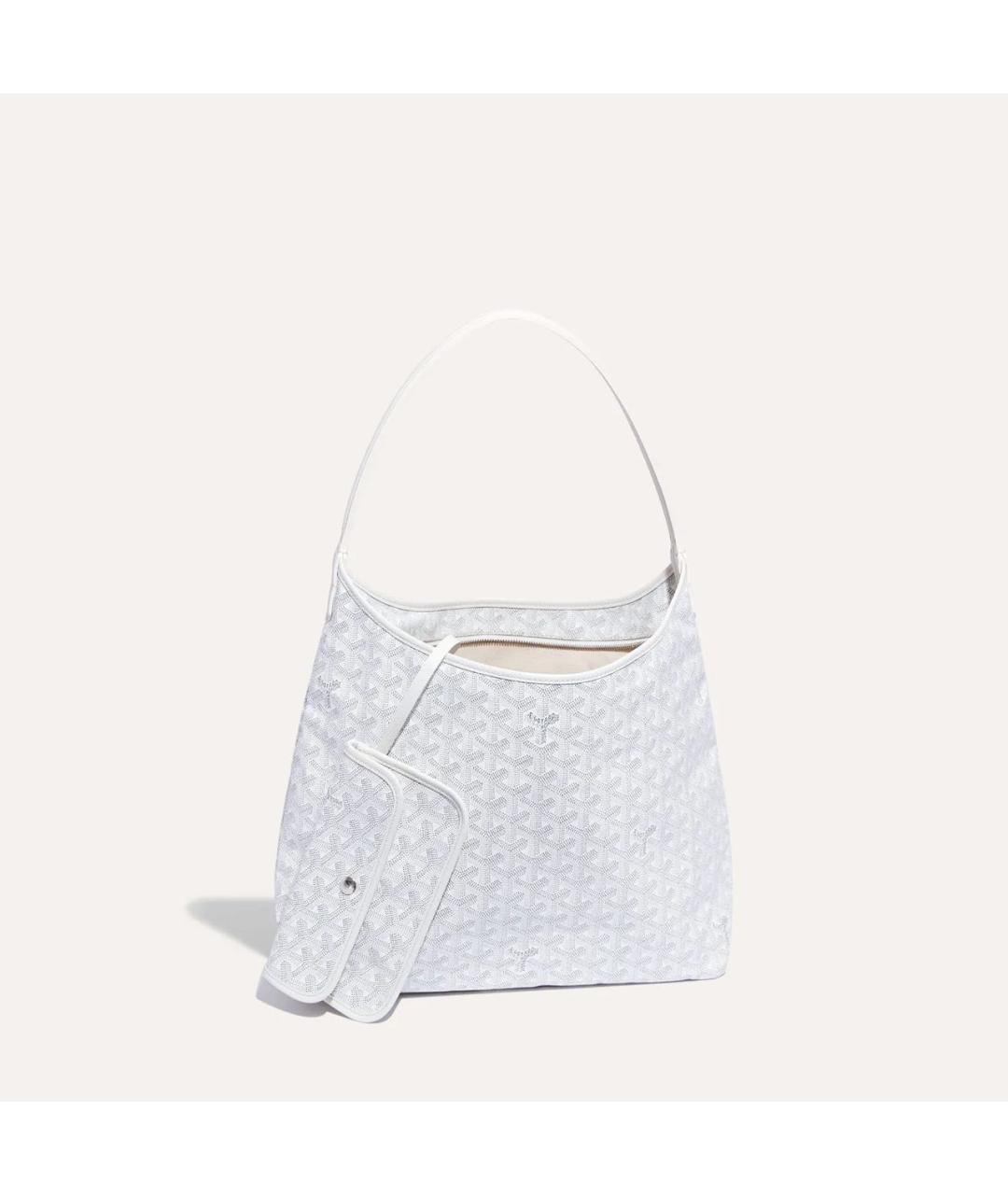 GOYARD Белая сумка через плечо из канвы, фото 2