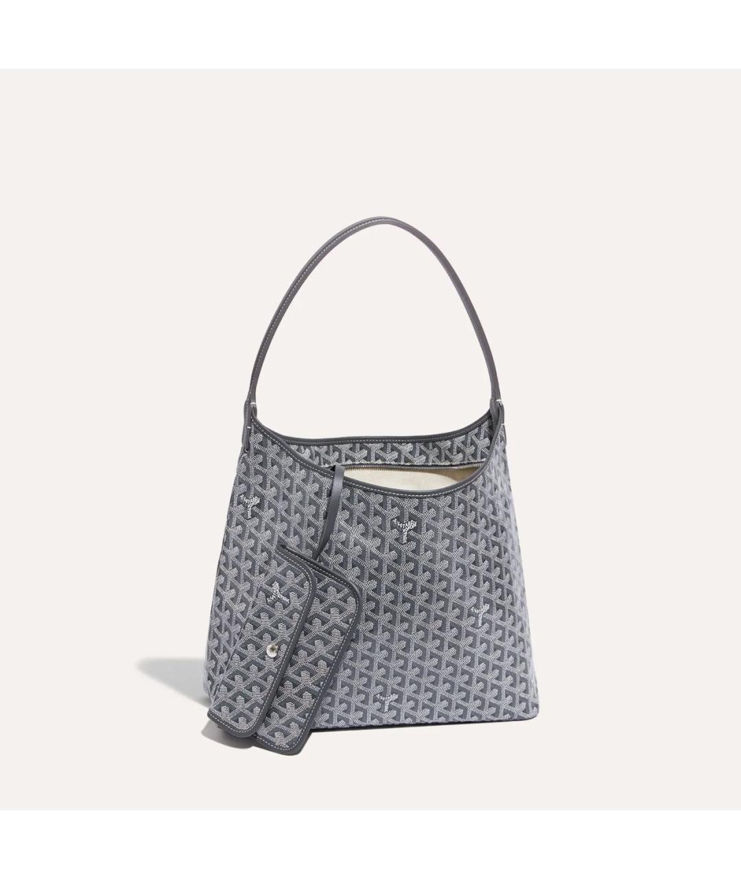 GOYARD Серая сумка через плечо из канвы, фото 3