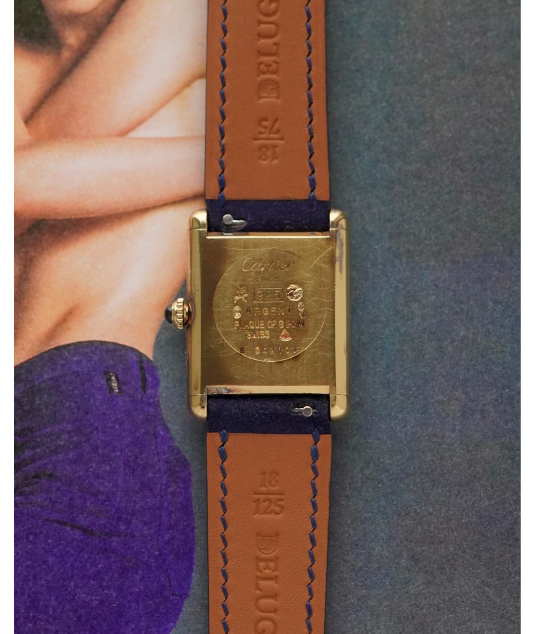 CARTIER Синие серебряные часы, фото 2