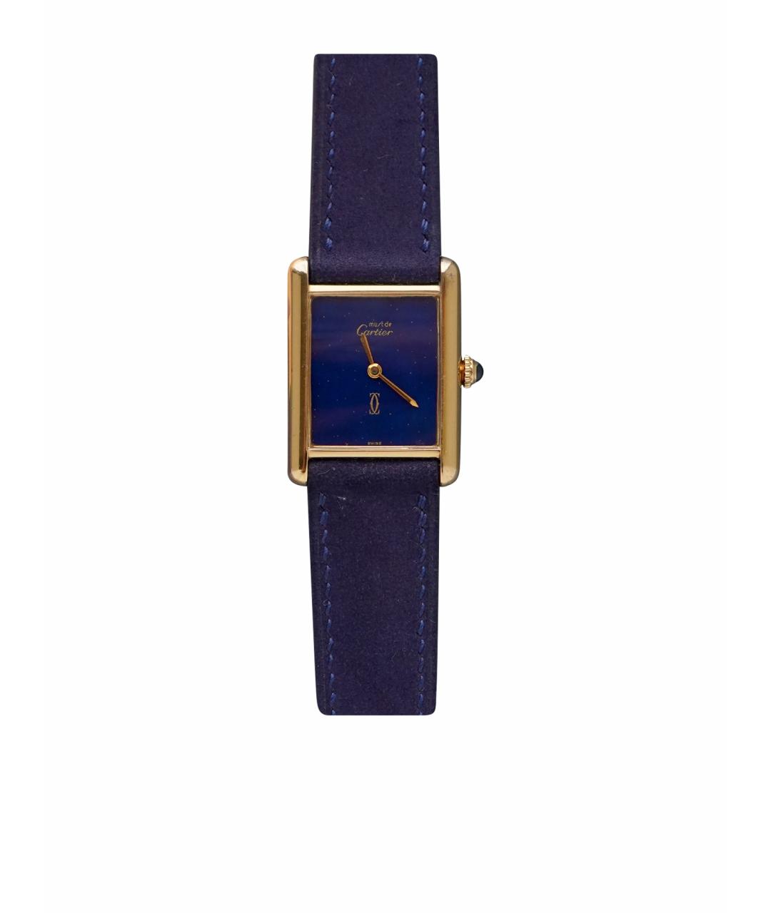 CARTIER Синие серебряные часы, фото 1