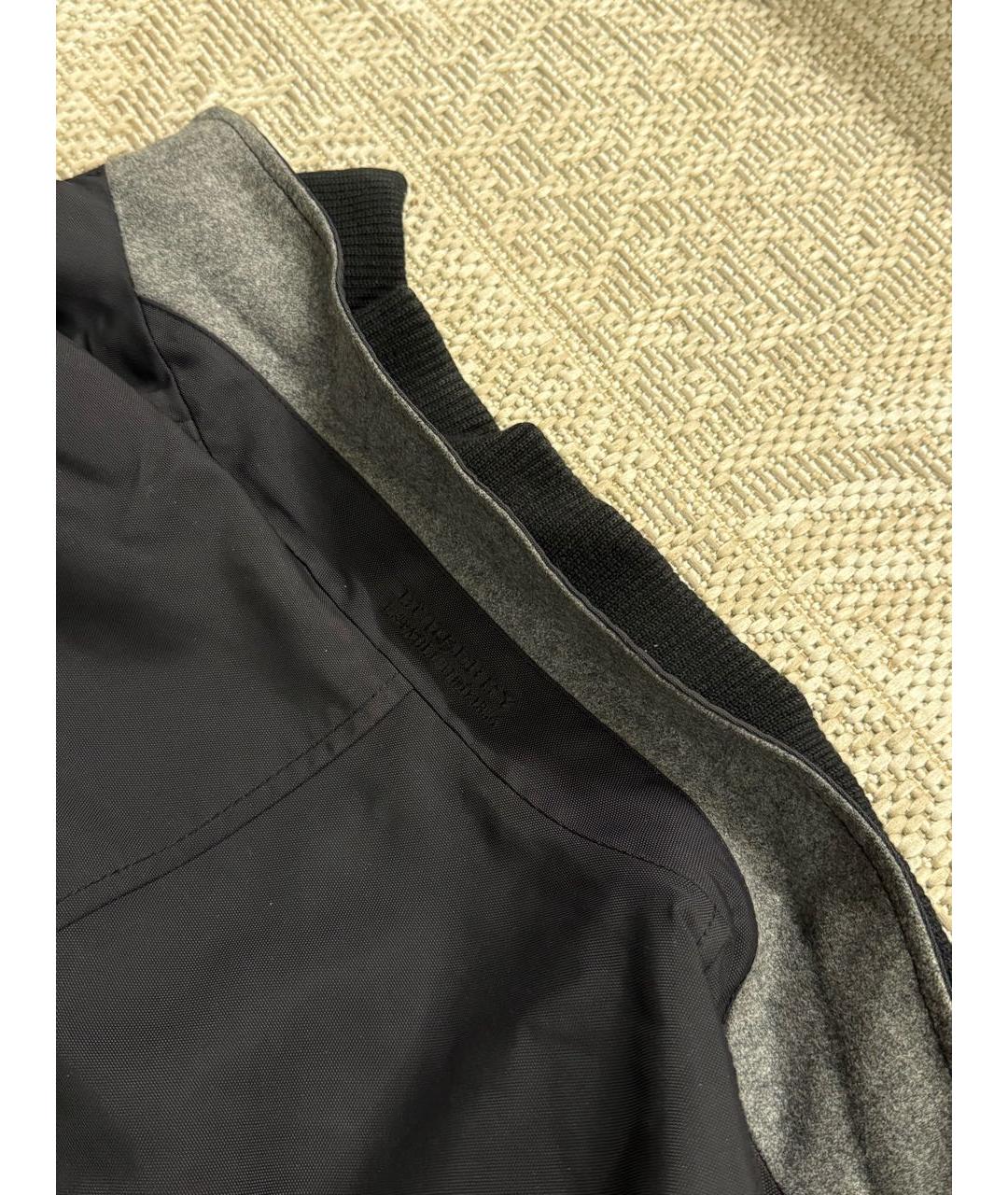 BURBERRY Черное полиамидовое пальто, фото 3