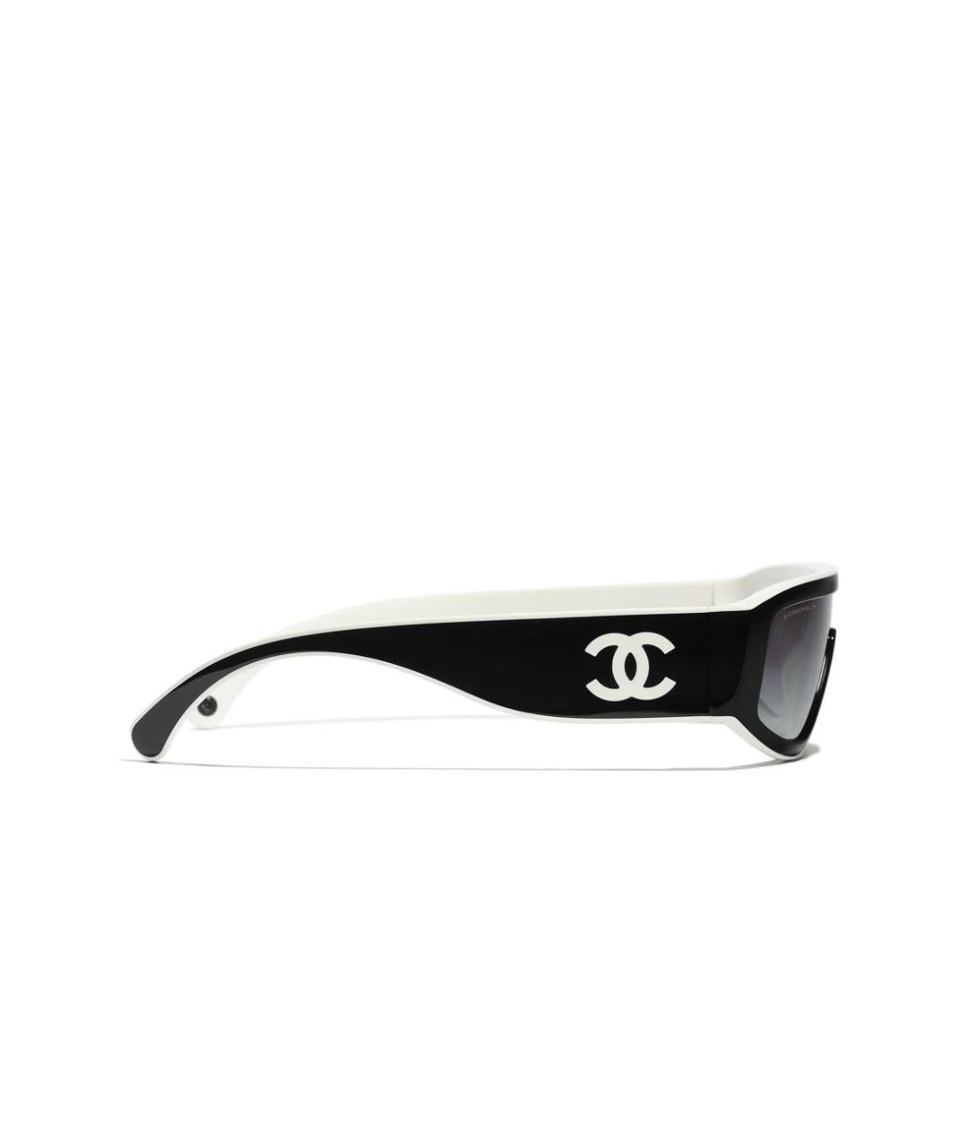 CHANEL Черные пластиковые солнцезащитные очки, фото 3