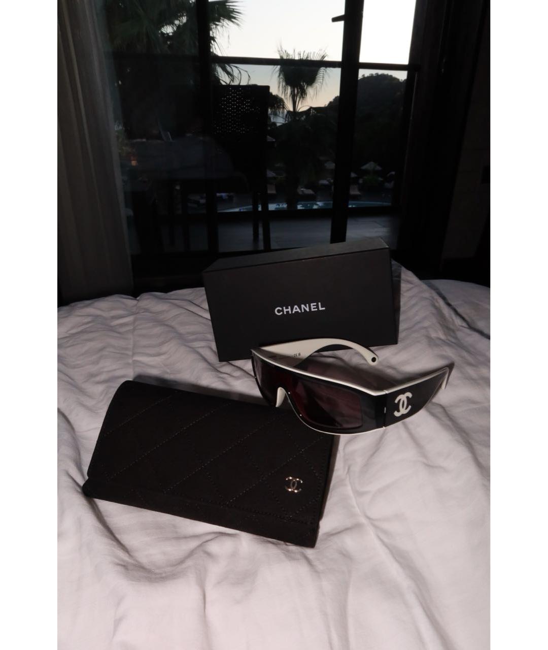 CHANEL Черные пластиковые солнцезащитные очки, фото 4
