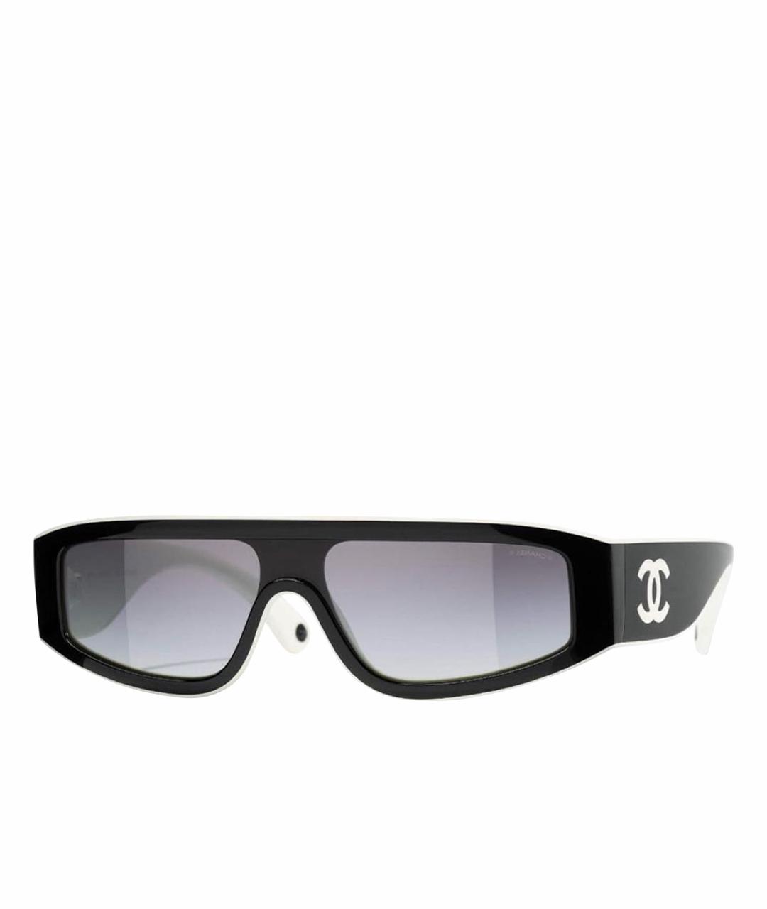 CHANEL Черные пластиковые солнцезащитные очки, фото 1
