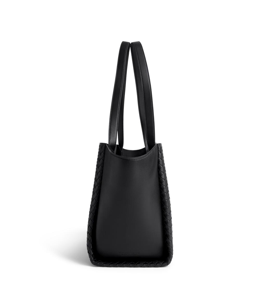 BOTTEGA VENETA Черная кожаная сумка через плечо, фото 2
