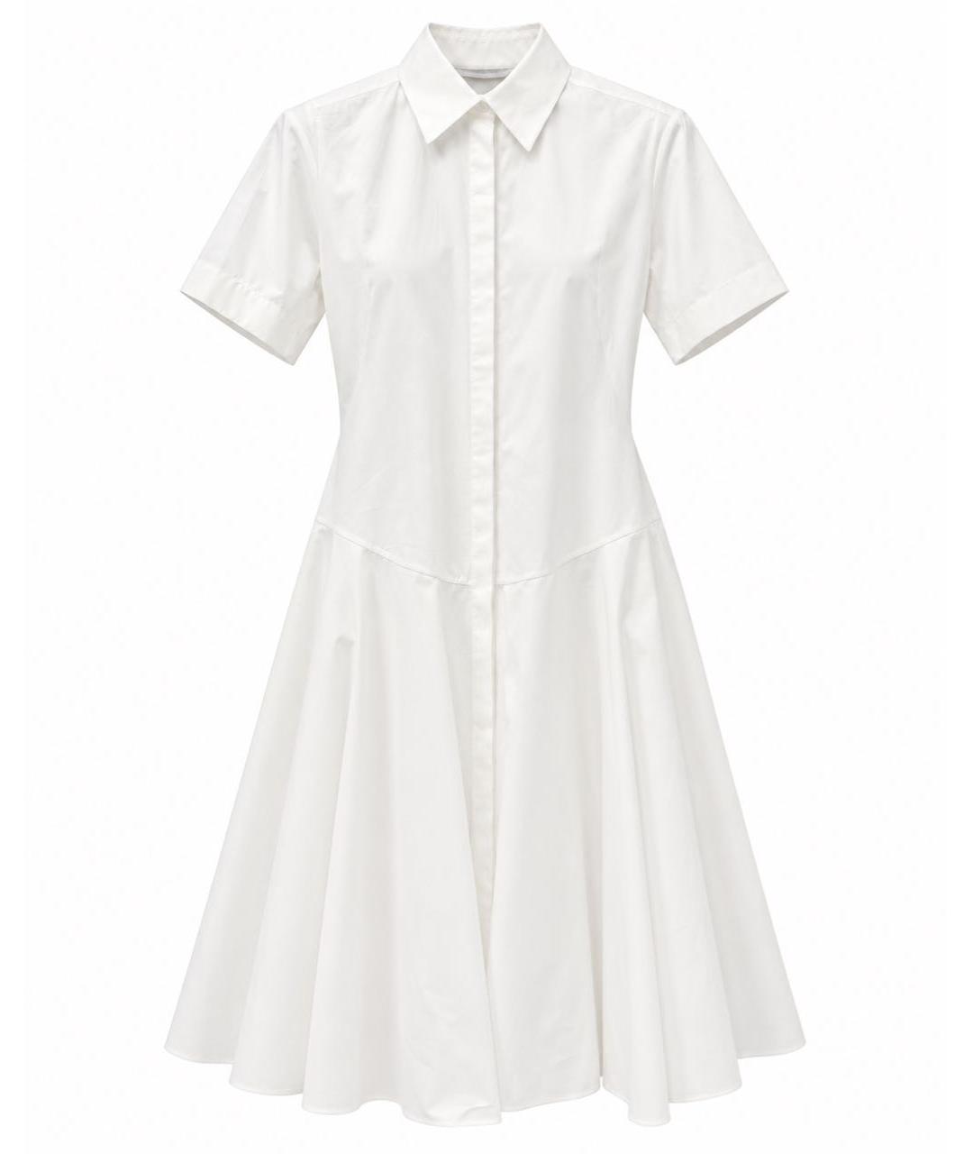 ALEXANDER MCQUEEN Белое хлопковое повседневное платье, фото 5