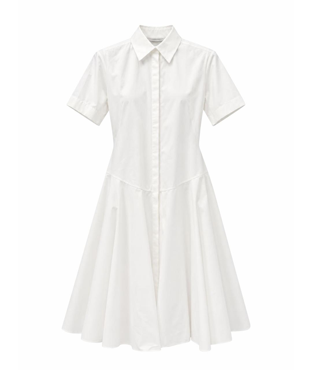 ALEXANDER MCQUEEN Белое хлопковое повседневное платье, фото 1