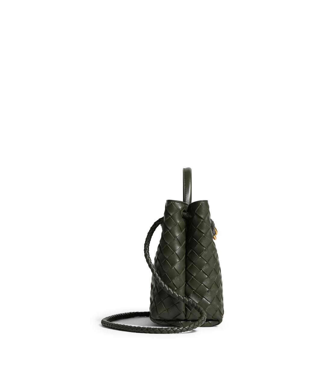 BOTTEGA VENETA Зеленая кожаная сумка тоут, фото 4