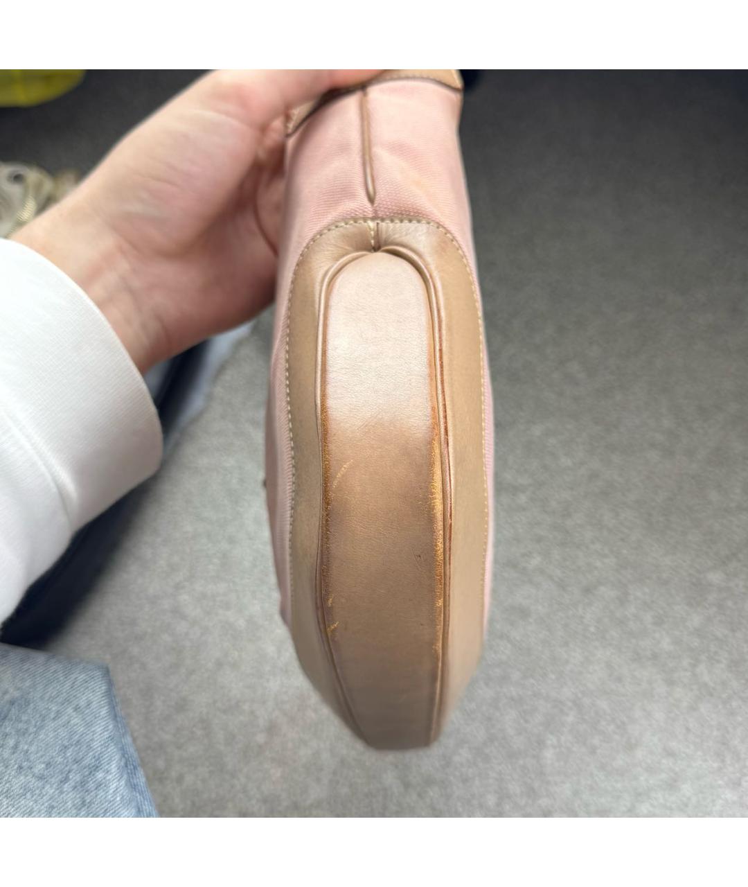 GUCCI Коралловая жаккардовая сумка с короткими ручками, фото 4