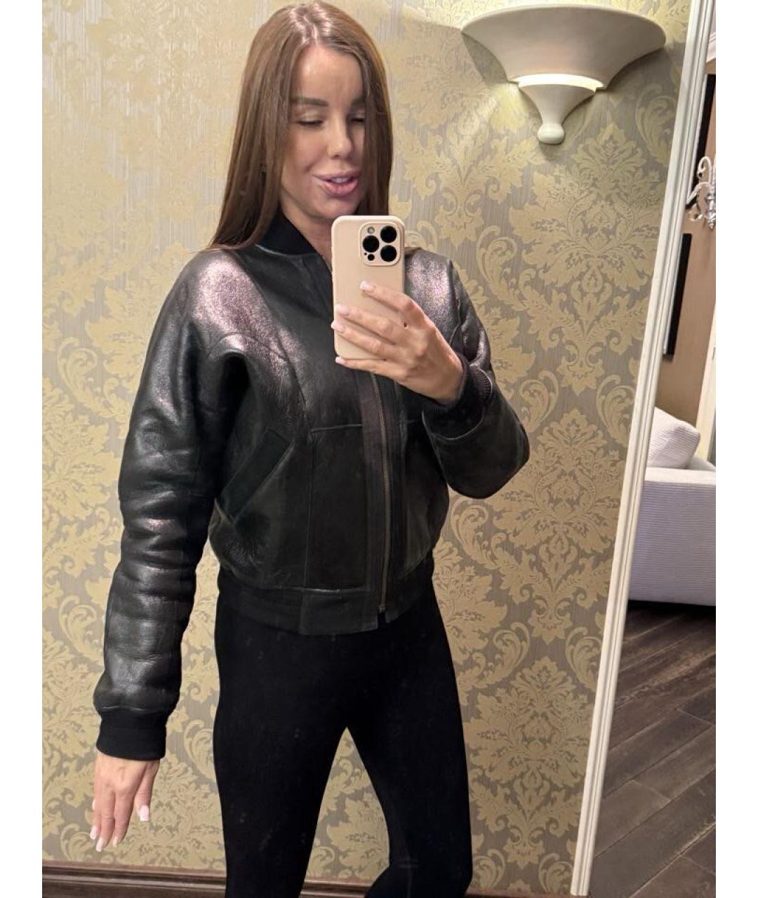 SAINT LAURENT Черная меховая дубленка, фото 5