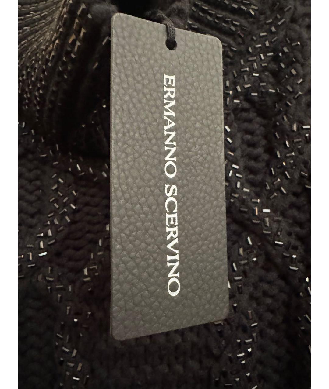 ERMANNO SCERVINO Черный шерстяной джемпер / свитер, фото 5