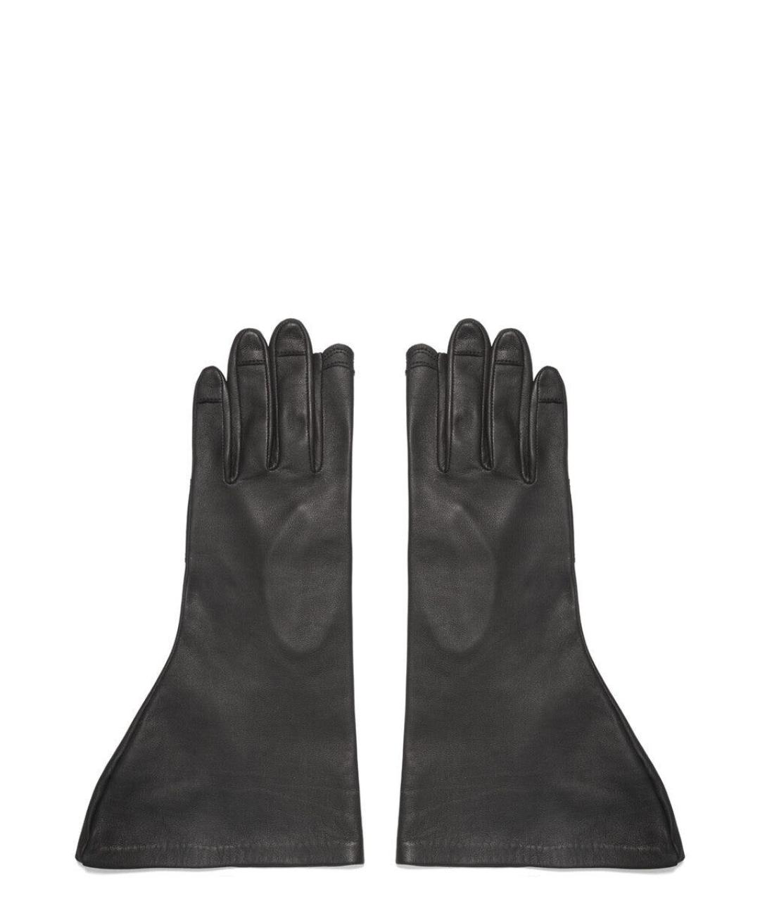 RICK OWENS Черные кожаные перчатки, фото 7