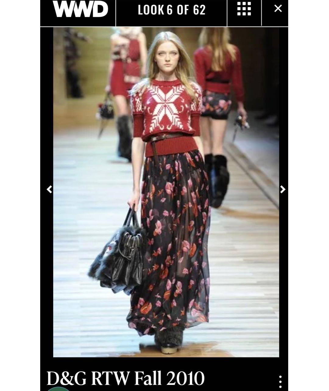 DOLCE&GABBANA Бордовый шерстяной джемпер / свитер, фото 8